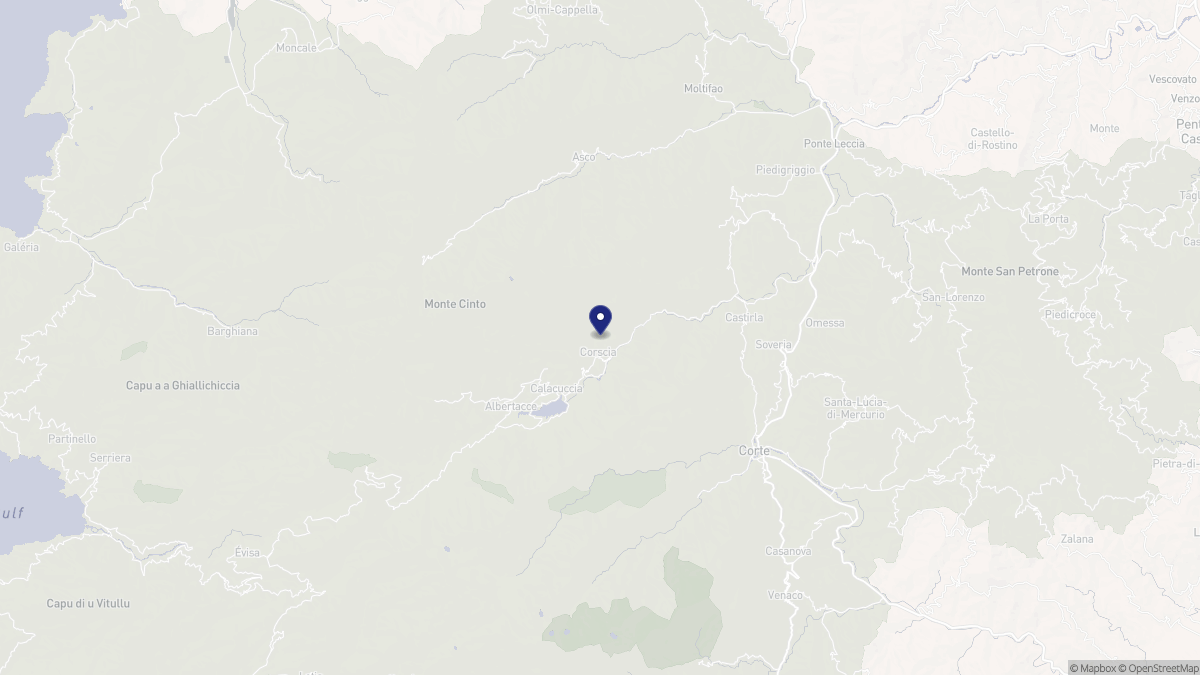 Aperçu cartographique de Corscia, centré sur la commune