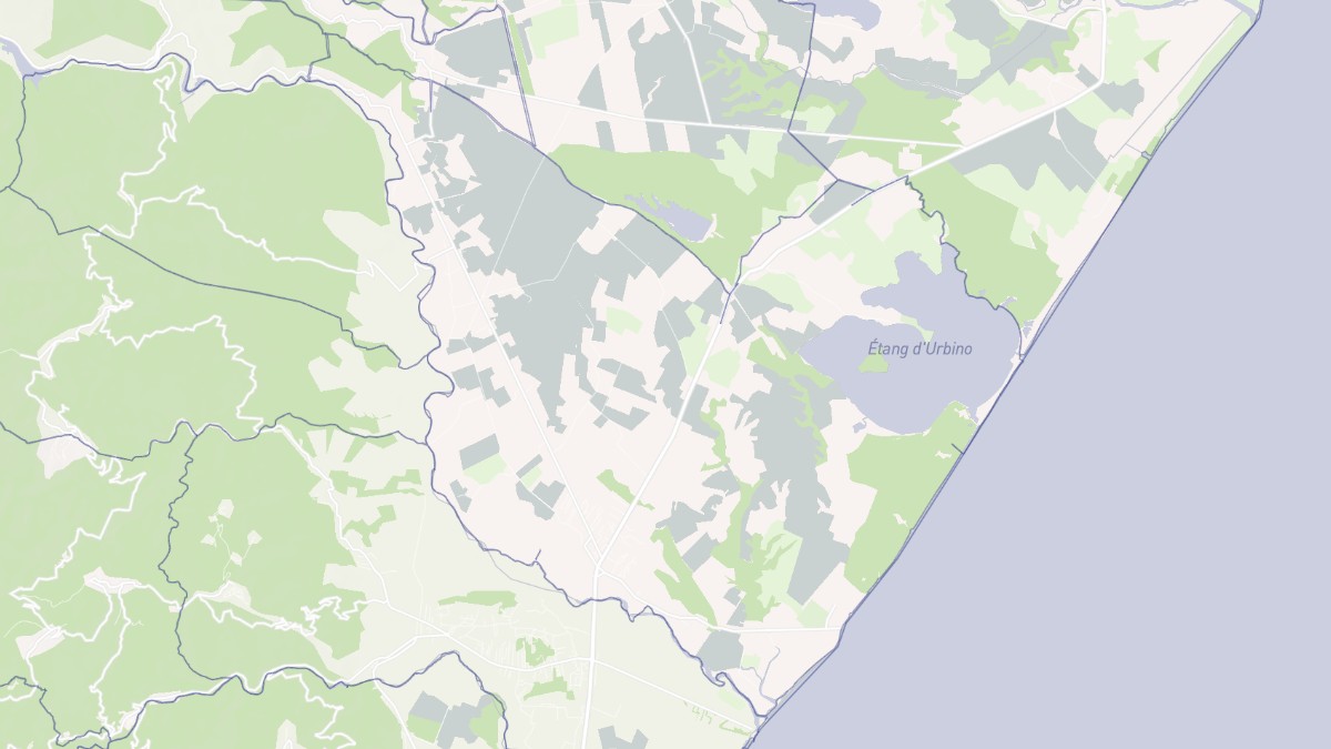Aperçu cartographique de Ghisonaccia, centré sur la commune