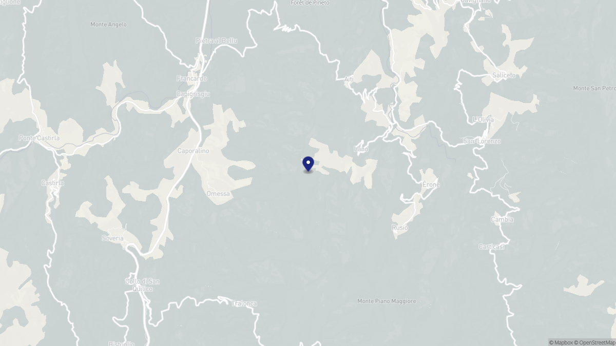 Aperçu cartographique de Lano, centré sur la commune