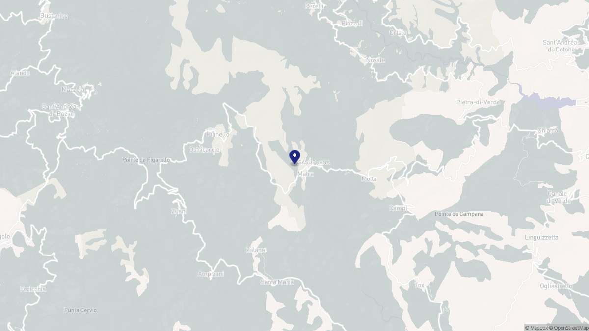 Aperçu cartographique de Matra, centré sur la commune