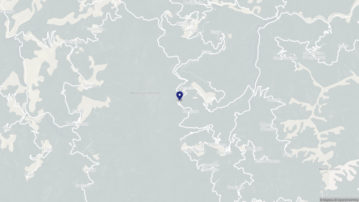 Aperçu cartographique de Nocario, centré sur la commune