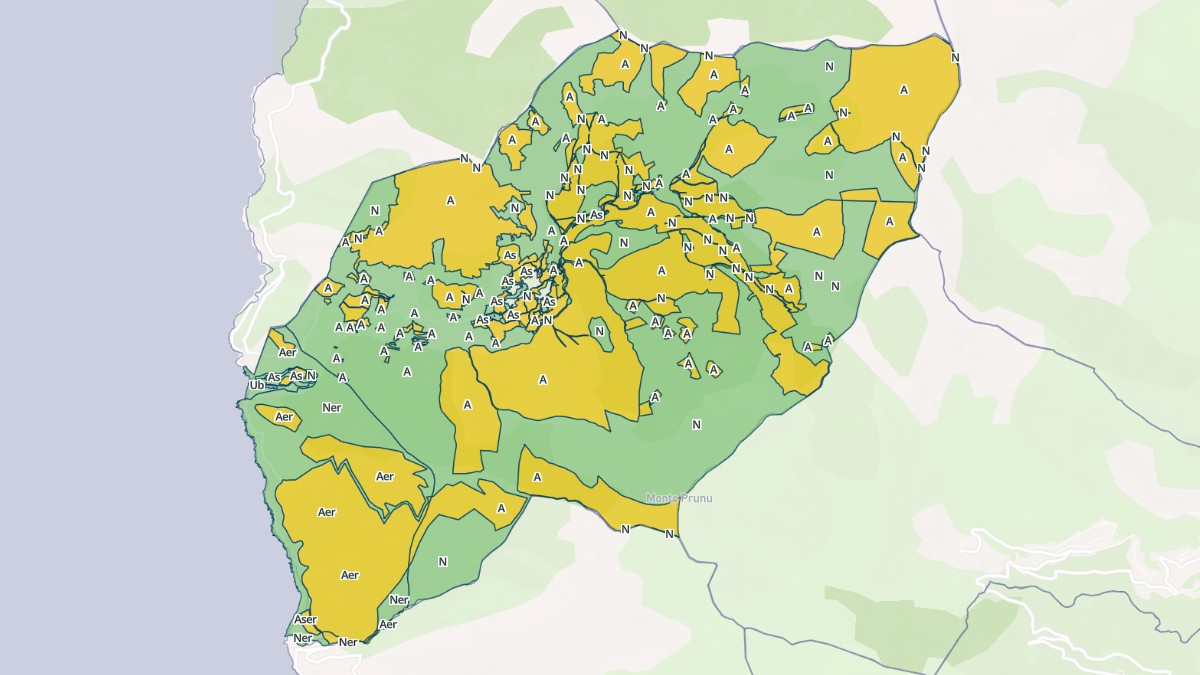 Aperçu cartographique de Olmeta-di-Capocorso, centré sur la commune