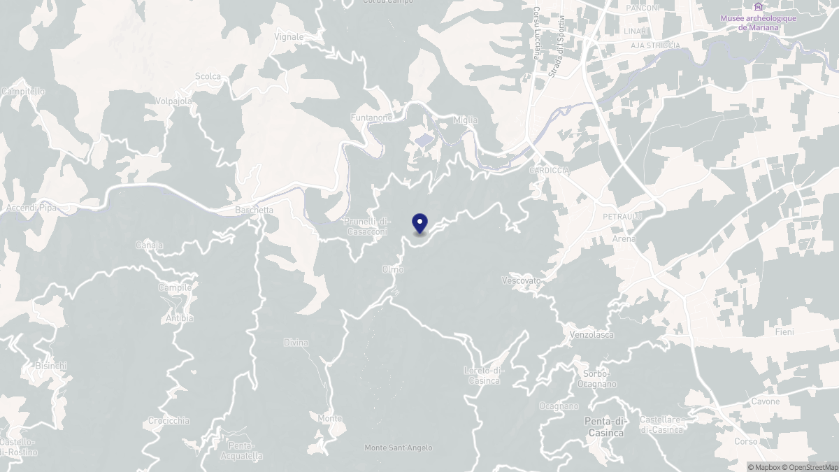 Aperçu cartographique de Olmo, centré sur la commune