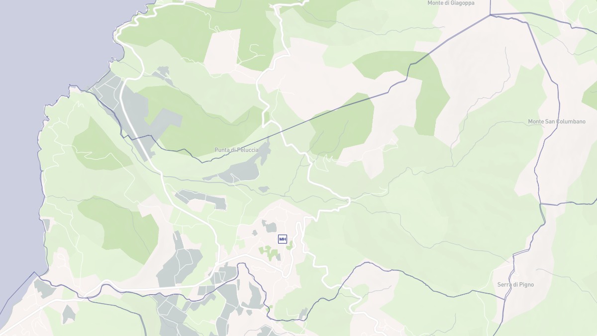 Aperçu cartographique de Patrimonio, centré sur la commune