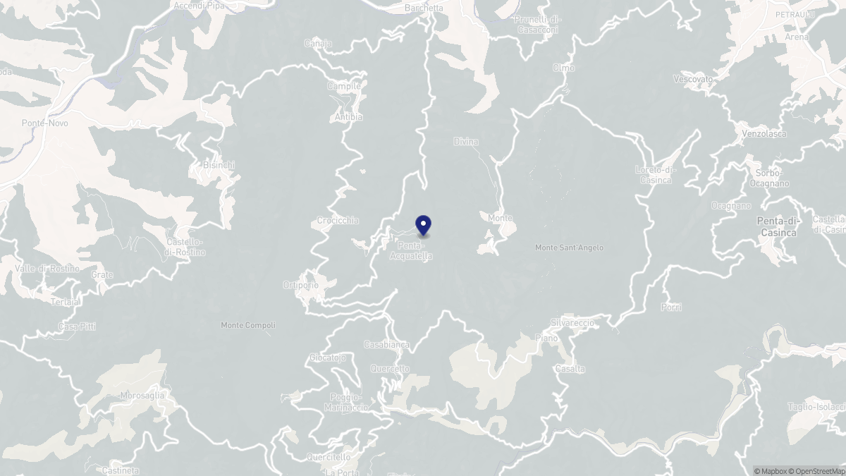 Aperçu cartographique de Penta-Acquatella, centré sur la commune