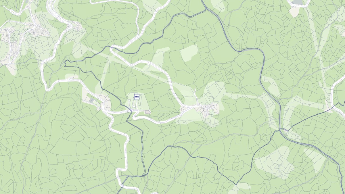 Aperçu cartographique de Piazzali, centré sur la commune