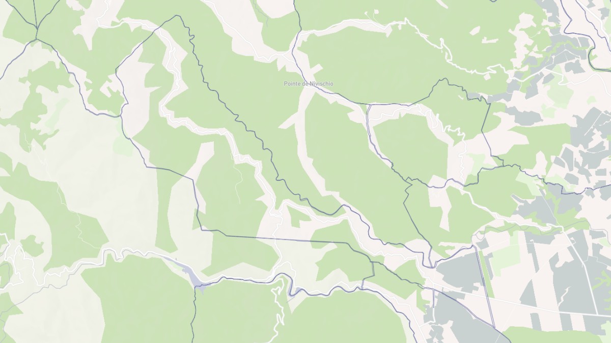 Aperçu cartographique de Pietroso, centré sur la commune
