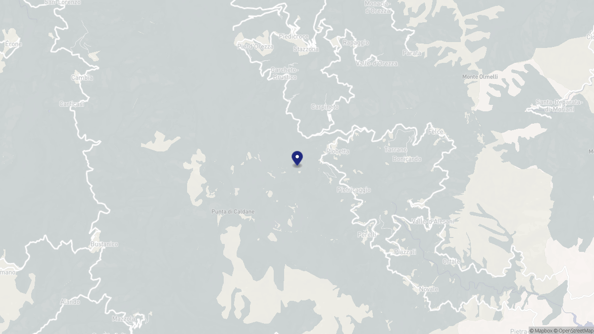 Aperçu cartographique de Piobetta, centré sur la commune