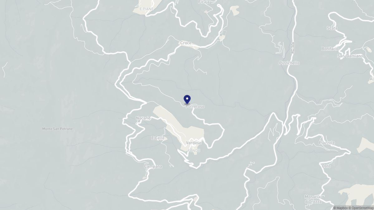 Aperçu cartographique de Polveroso, centré sur la commune
