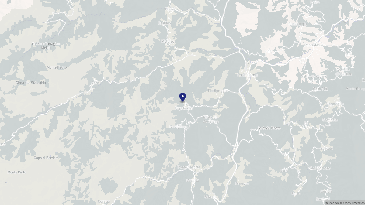 Aperçu cartographique de Popolasca, centré sur la commune
