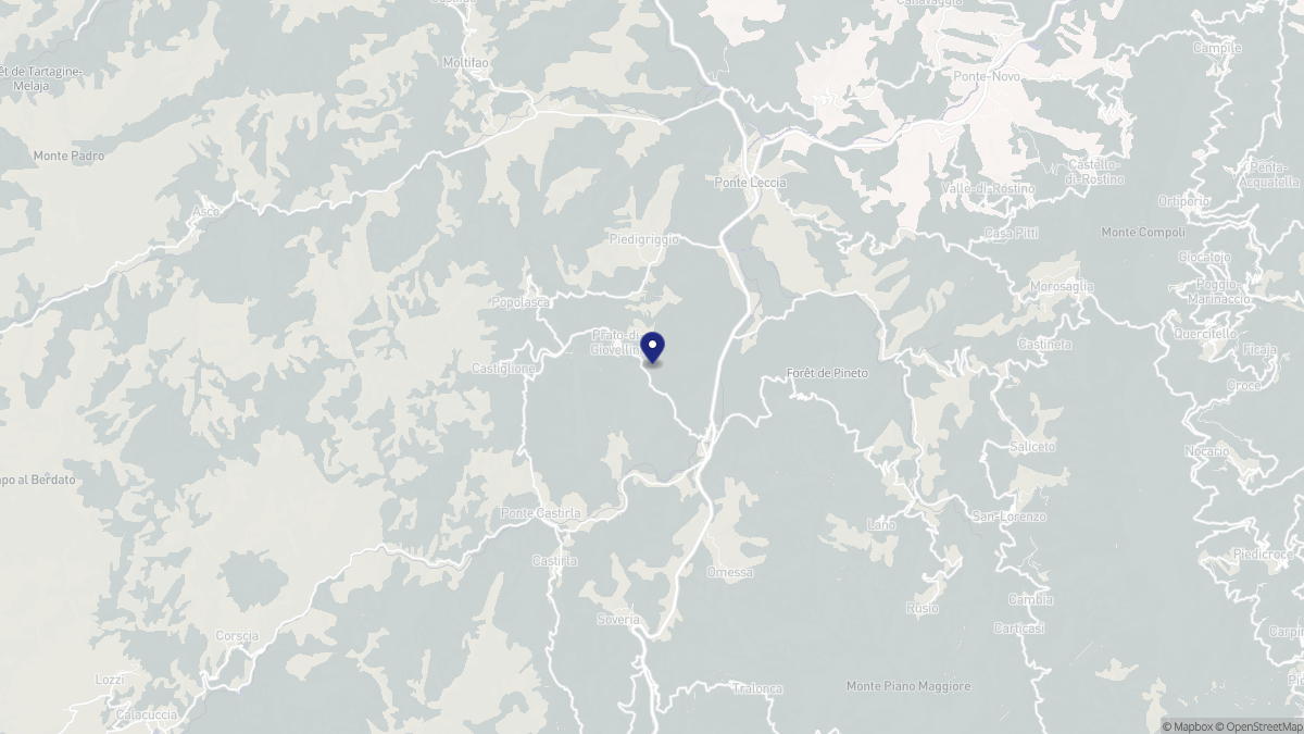 Aperçu cartographique de Prato-di-Giovellina, centré sur la commune