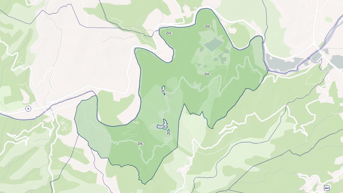 Aperçu cartographique de Prunelli-di-Casacconi, centré sur la commune