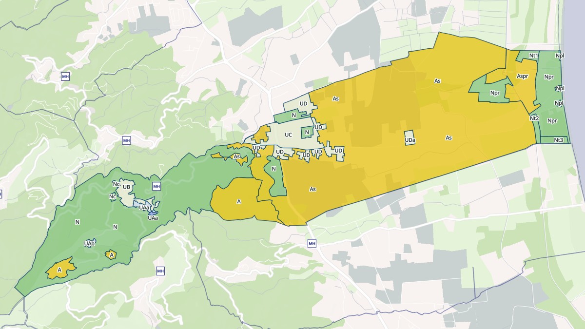 Aperçu cartographique de Sorbo-Ocagnano, centré sur la commune