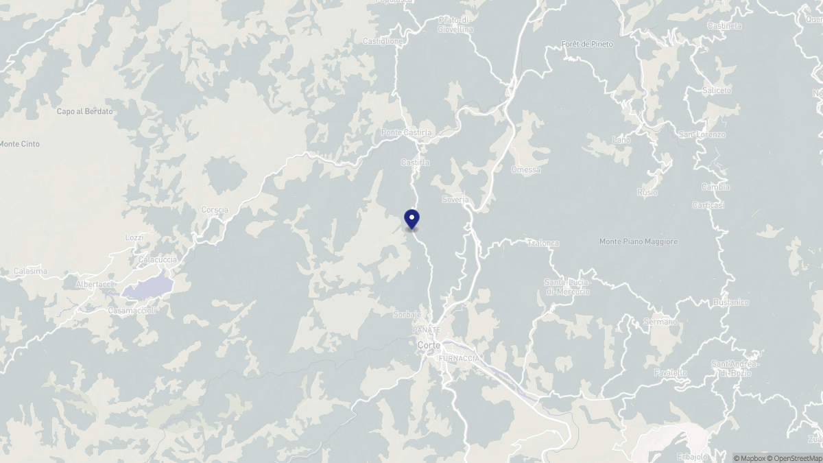 Aperçu cartographique de Soveria, centré sur la commune