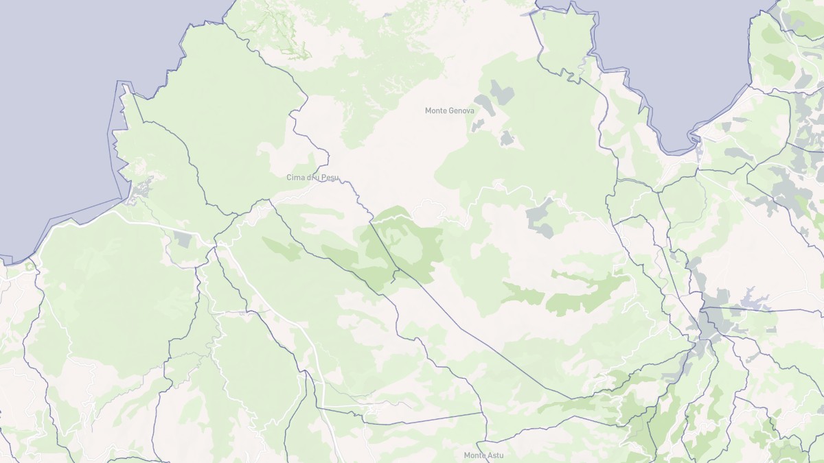Aperçu cartographique de San-Gavino-di-Tenda, centré sur la commune