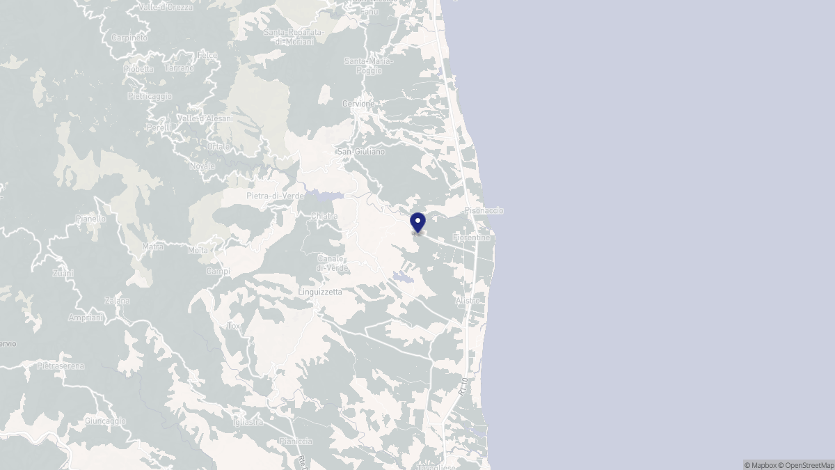 Aperçu cartographique de San-Giuliano, centré sur la commune