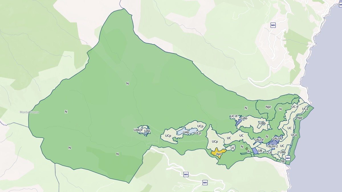 Aperçu cartographique de Santa-Maria-di-Lota, centré sur la commune