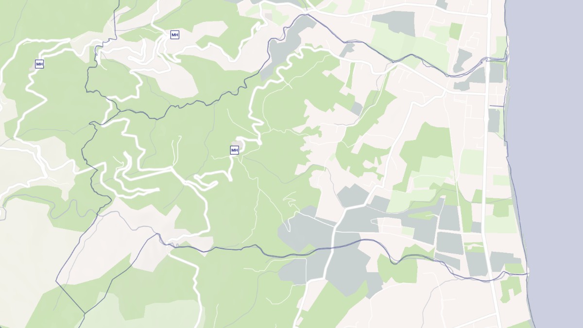 Aperçu cartographique de San-Nicolao, centré sur la commune
