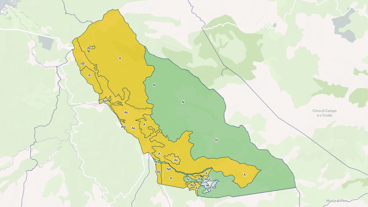 Aperçu cartographique de Urtaca, centré sur la commune