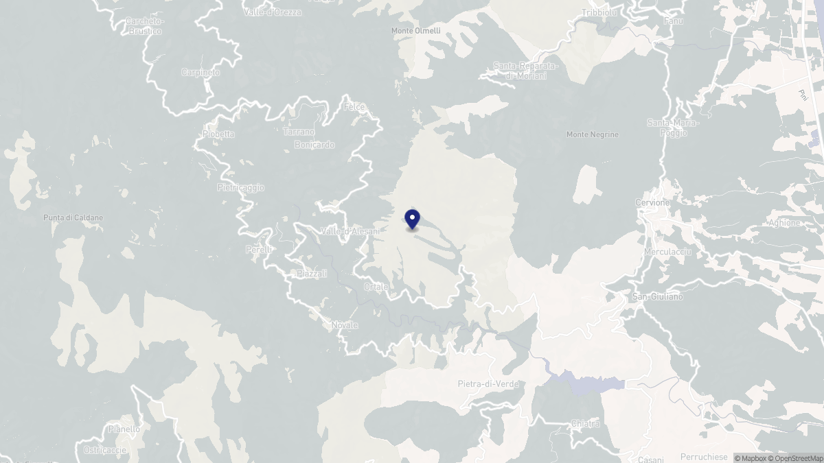 Aperçu cartographique de Valle-d'Alesani, centré sur la commune