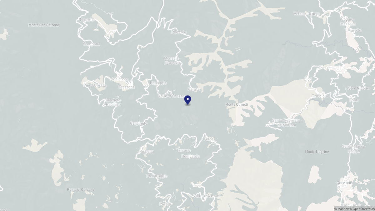 Aperçu cartographique de Valle-d'Orezza, centré sur la commune