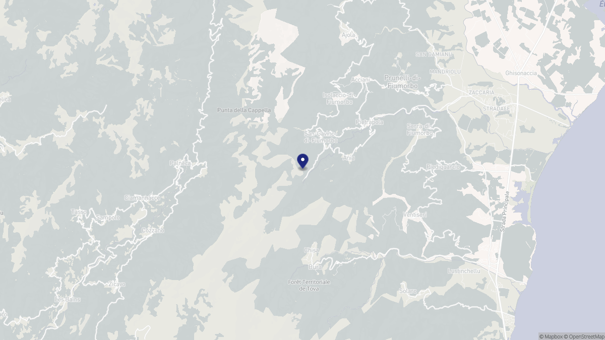 Aperçu cartographique de San-Gavino-di-Fiumorbo, centré sur la commune