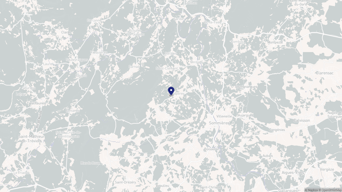 Aperçu cartographique de Aspères, centré sur la commune