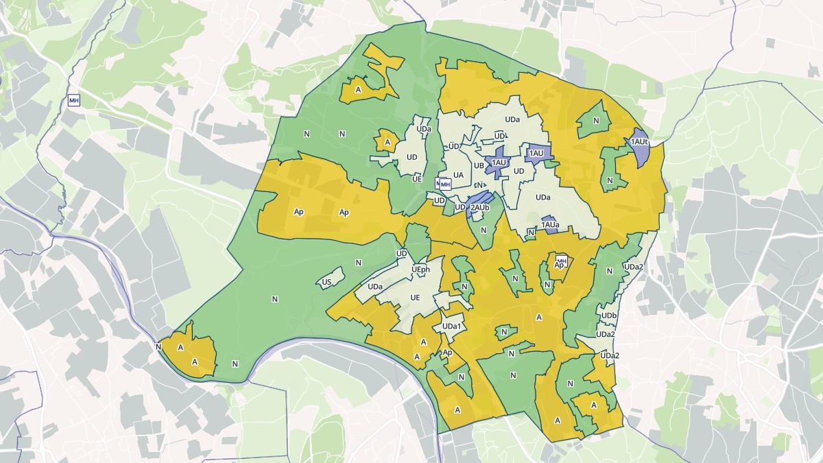 Aperçu cartographique de Aubais, centré sur la commune