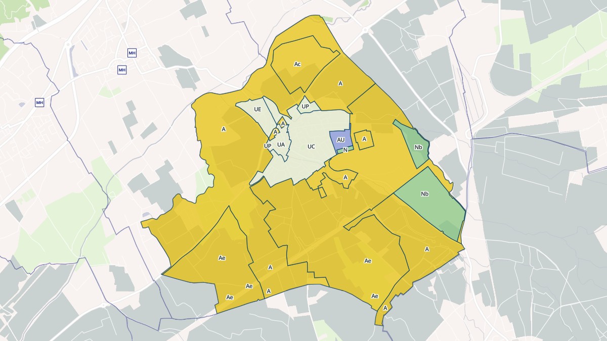 Aperçu cartographique de Aubord, centré sur la commune