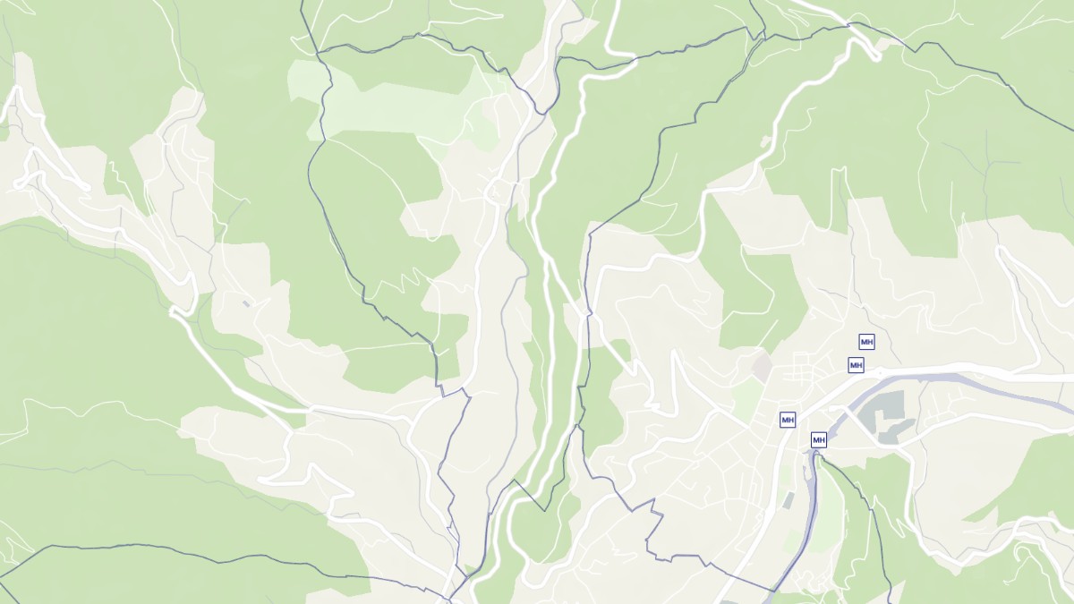 Aperçu cartographique de Aulas, centré sur la commune