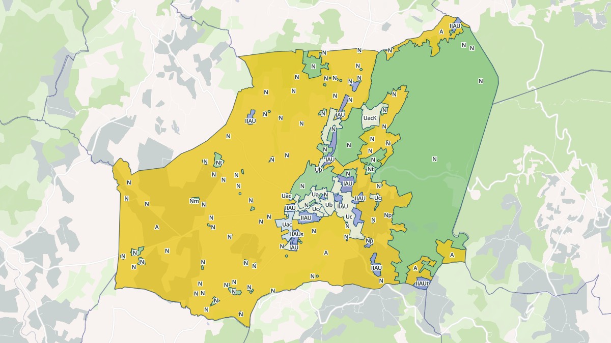 Aperçu cartographique de Barjac, centré sur la commune