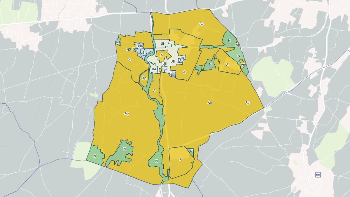 Aperçu cartographique de Bourdic, centré sur la commune