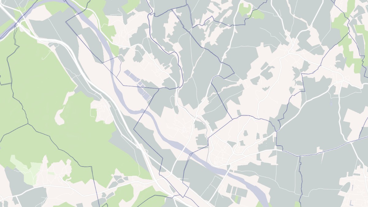 Aperçu cartographique de Brignon, centré sur la commune