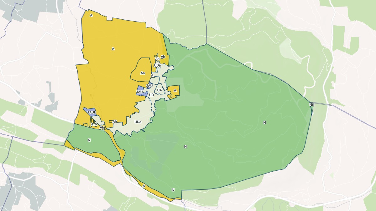 Aperçu cartographique de Brouzet-lès-Alès, centré sur la commune