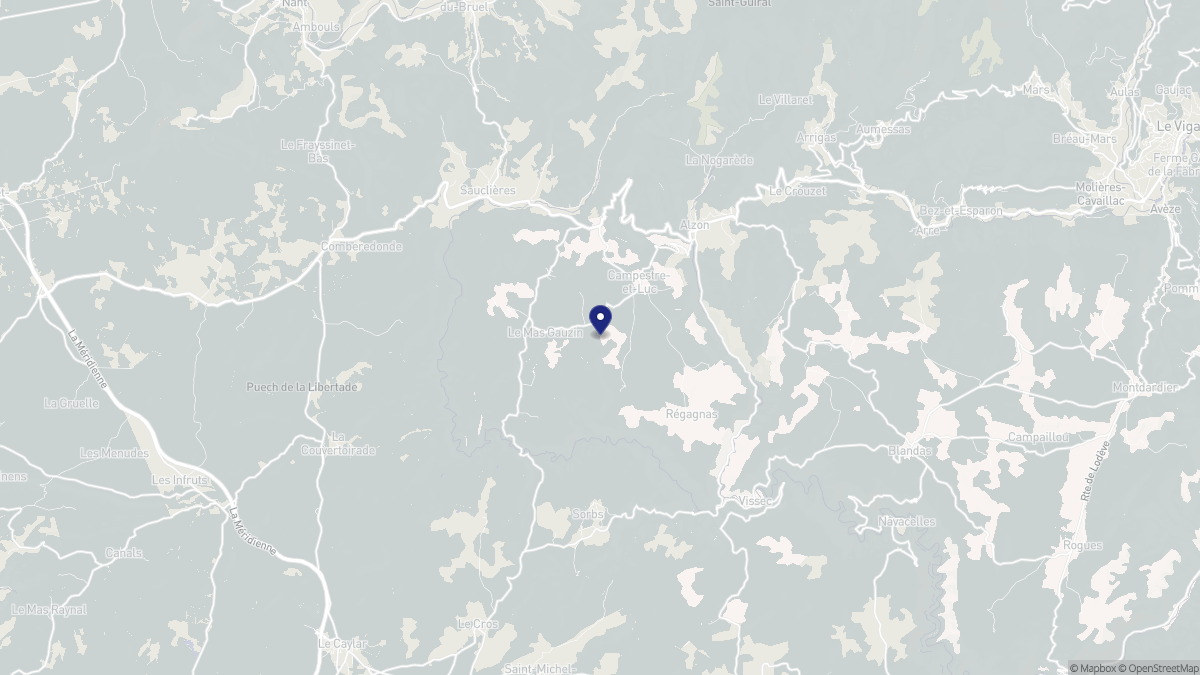 Aperçu cartographique de Campestre-et-Luc, centré sur la commune