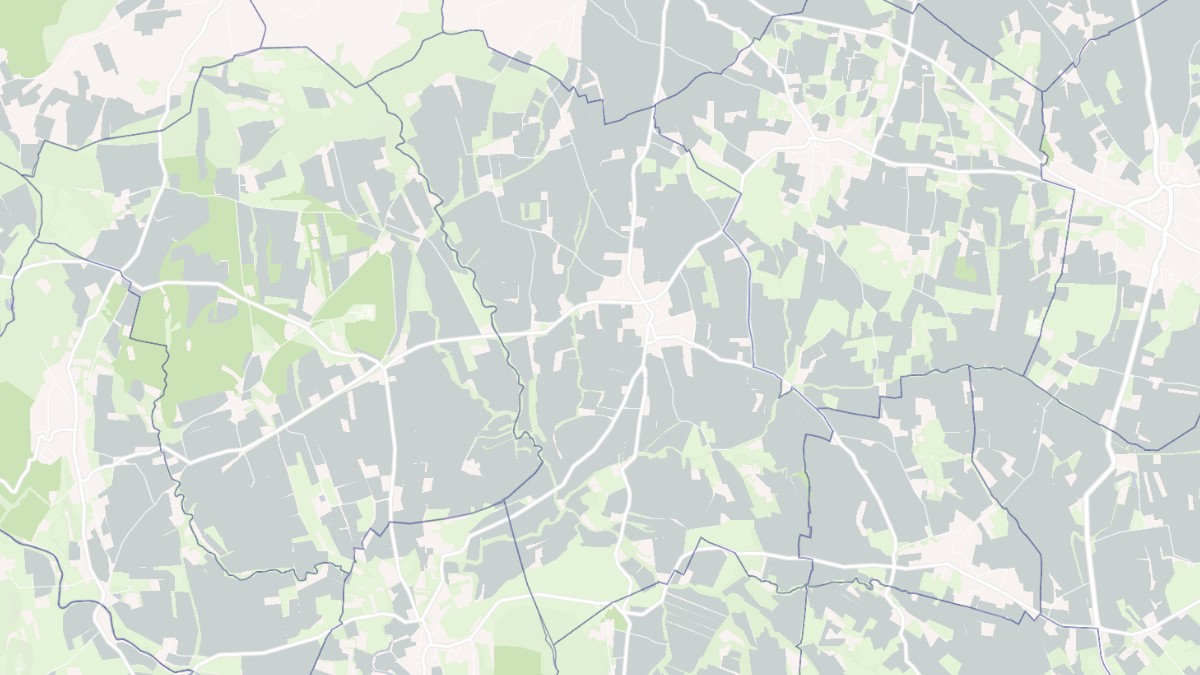 Aperçu cartographique de Canaules-et-Argentières, centré sur la commune