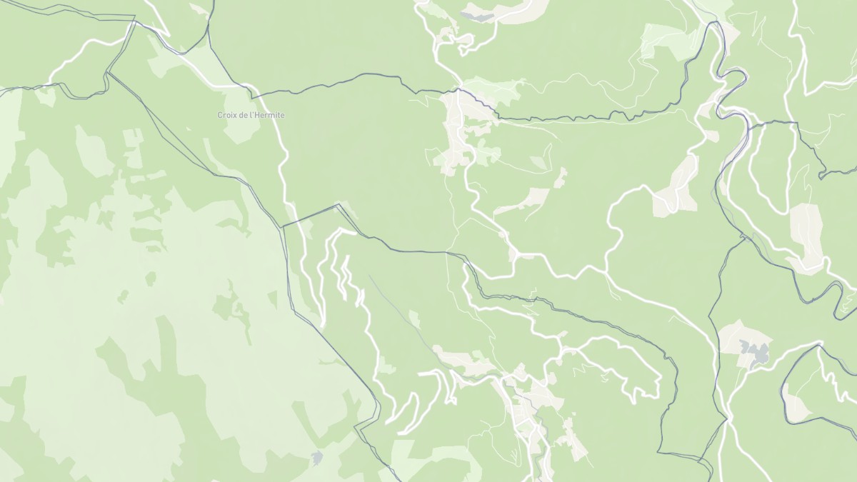 Aperçu cartographique de Concoules, centré sur la commune