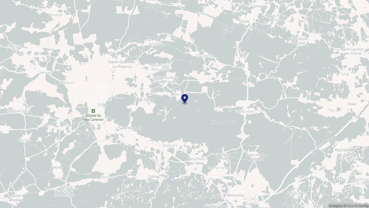Aperçu cartographique de Flaux, centré sur la commune
