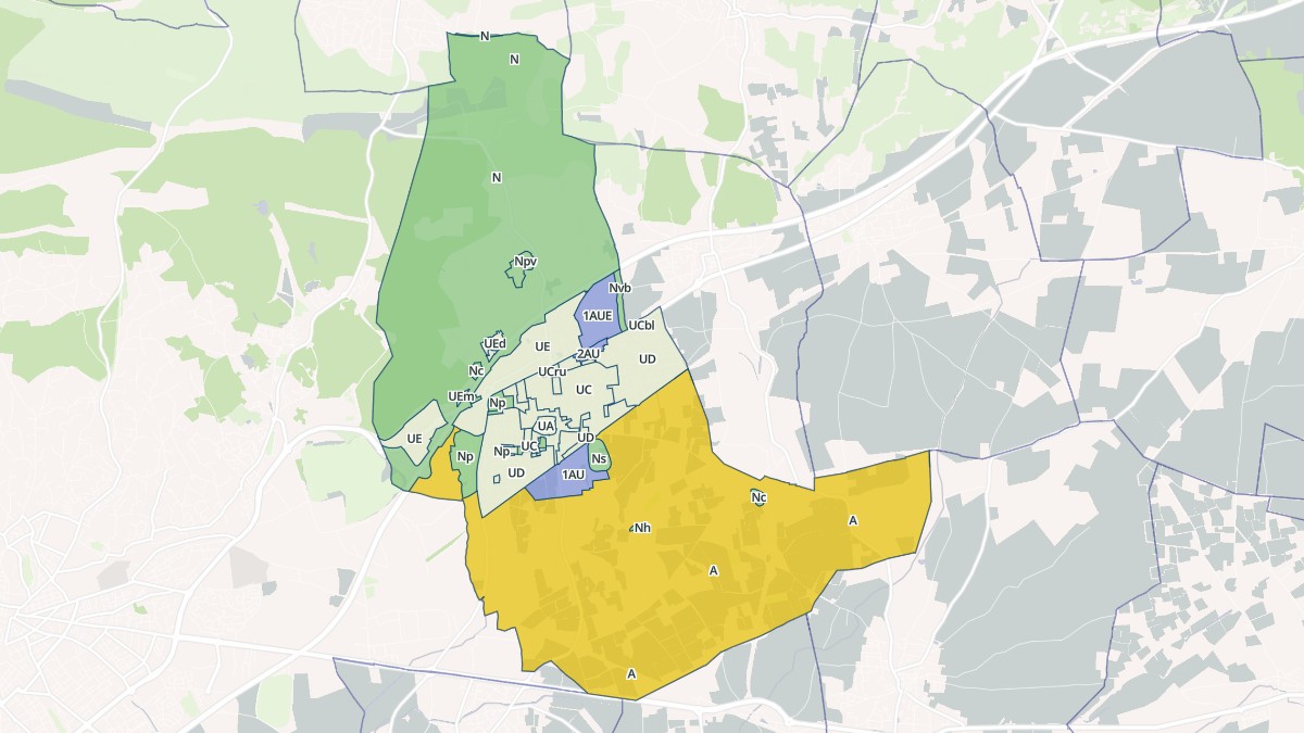 Aperçu cartographique de Marguerittes, centré sur la commune
