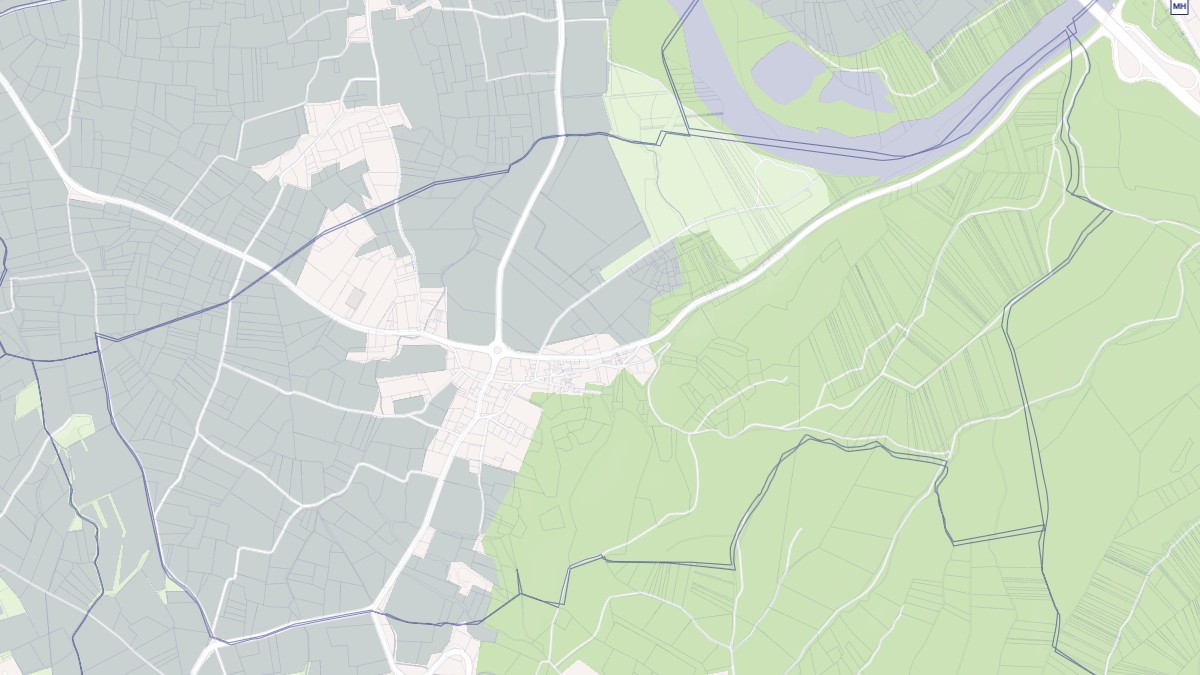Aperçu cartographique de Maruéjols-lès-Gardon, centré sur la commune