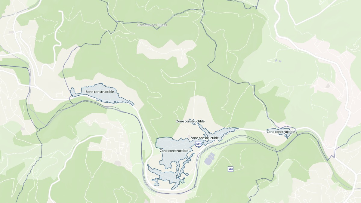 Aperçu cartographique de Meyrannes, centré sur la commune