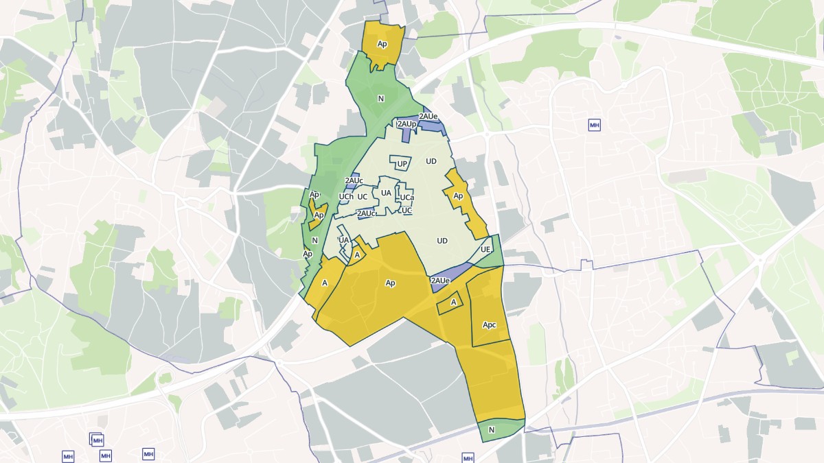 Aperçu cartographique de Mus, centré sur la commune