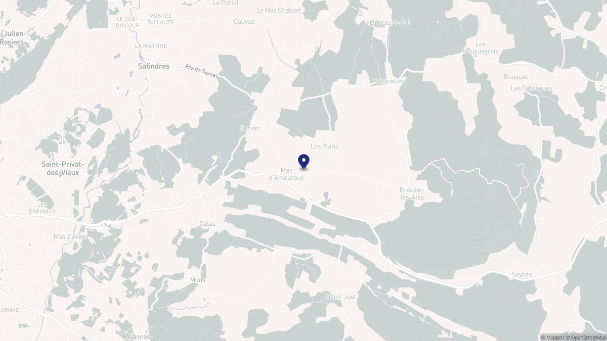 Aperçu cartographique de Les Plans, centré sur la commune