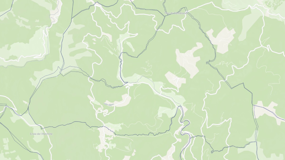 Aperçu cartographique de Ponteils-et-Brésis, centré sur la commune