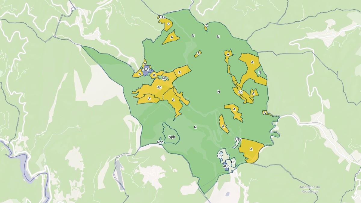 Aperçu cartographique de Portes, centré sur la commune