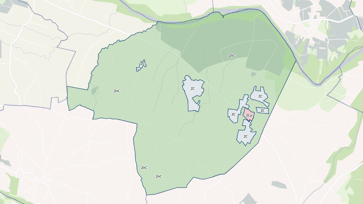 Aperçu cartographique de Potelières, centré sur la commune
