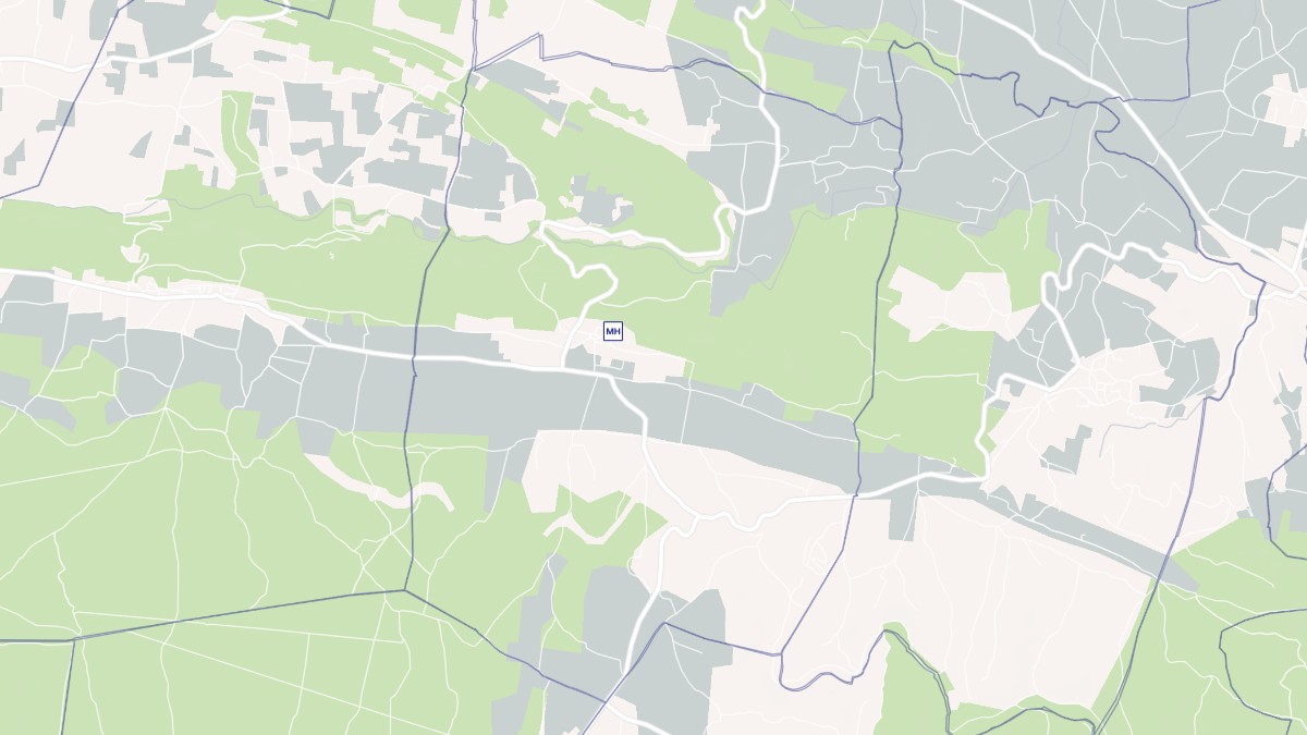 Aperçu cartographique de Pougnadoresse, centré sur la commune