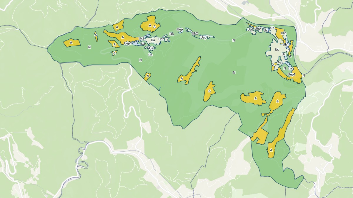 Aperçu cartographique de Robiac-Rochessadoule, centré sur la commune