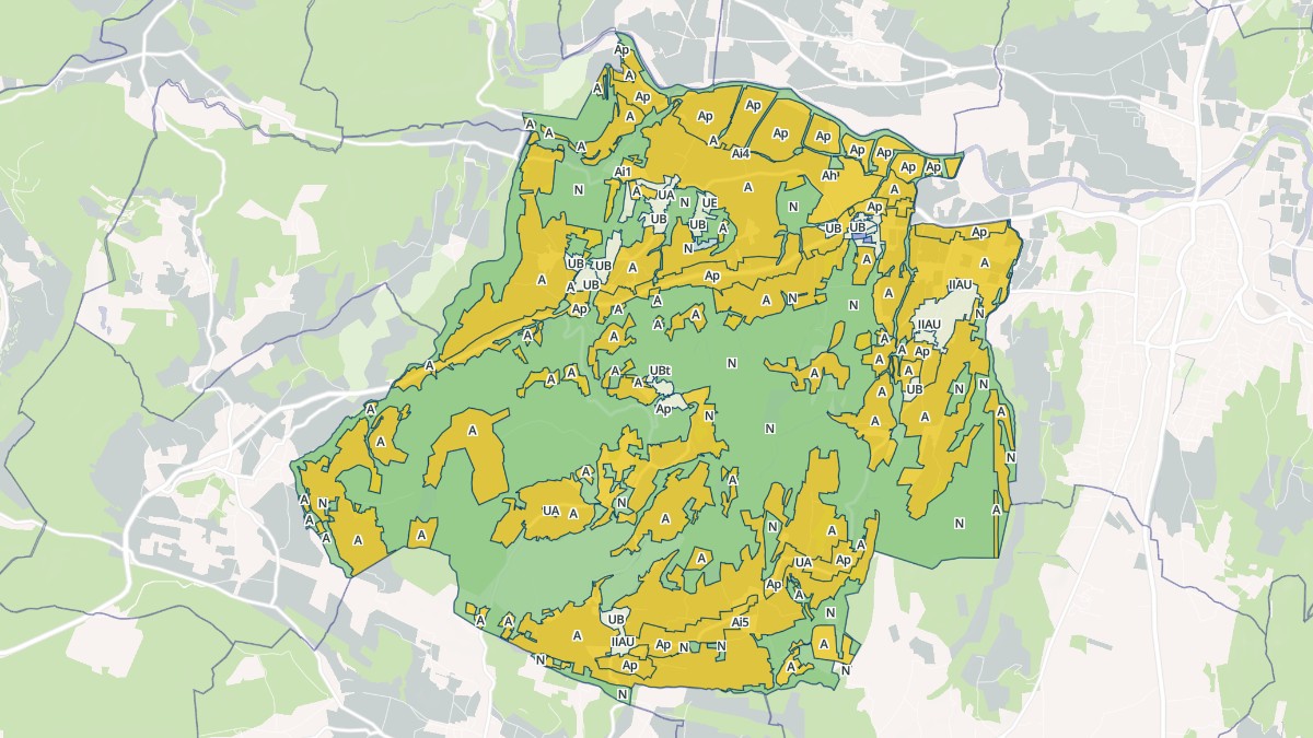Aperçu cartographique de Sabran, centré sur la commune