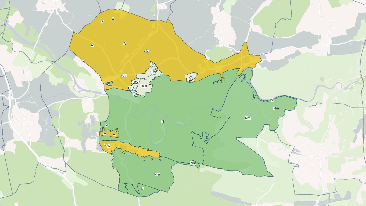 Aperçu cartographique de Sainte-Anastasie, centré sur la commune